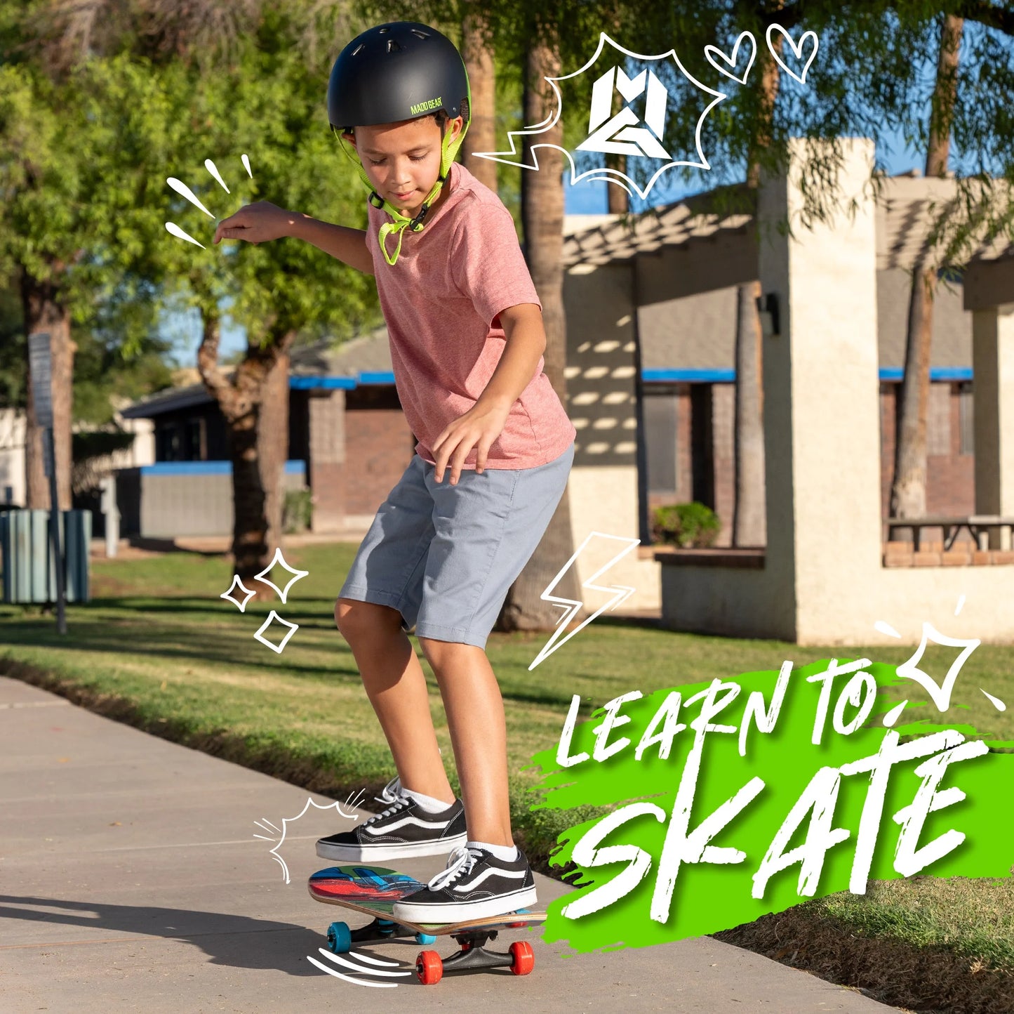 Beginner Skateboard for Kids and Teens – 31" Maple Deck – ABEC-5 Bearings – Easy to Ride – LTR
